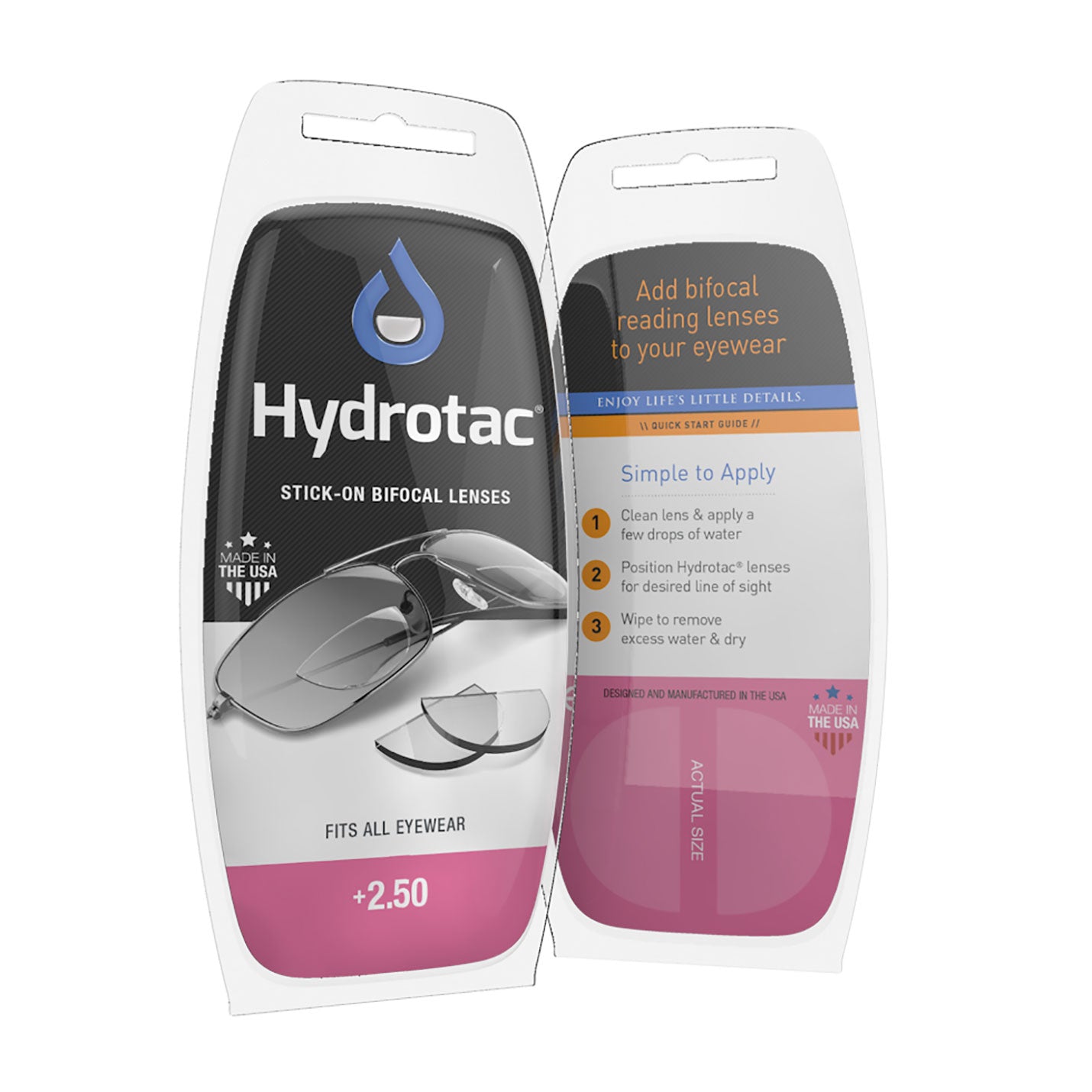 Hydrotac Stick-On Bifocal Lenses