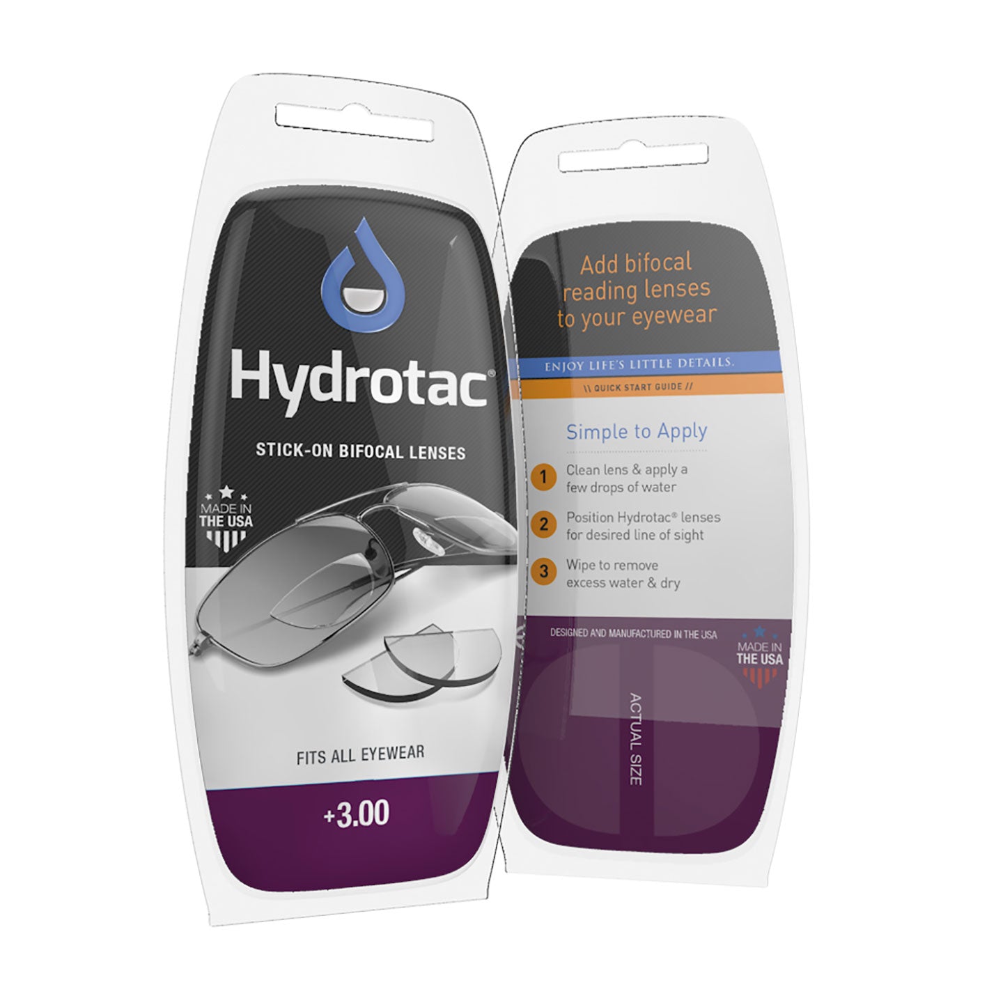 Hydrotac Stick-On Bifocal Lenses